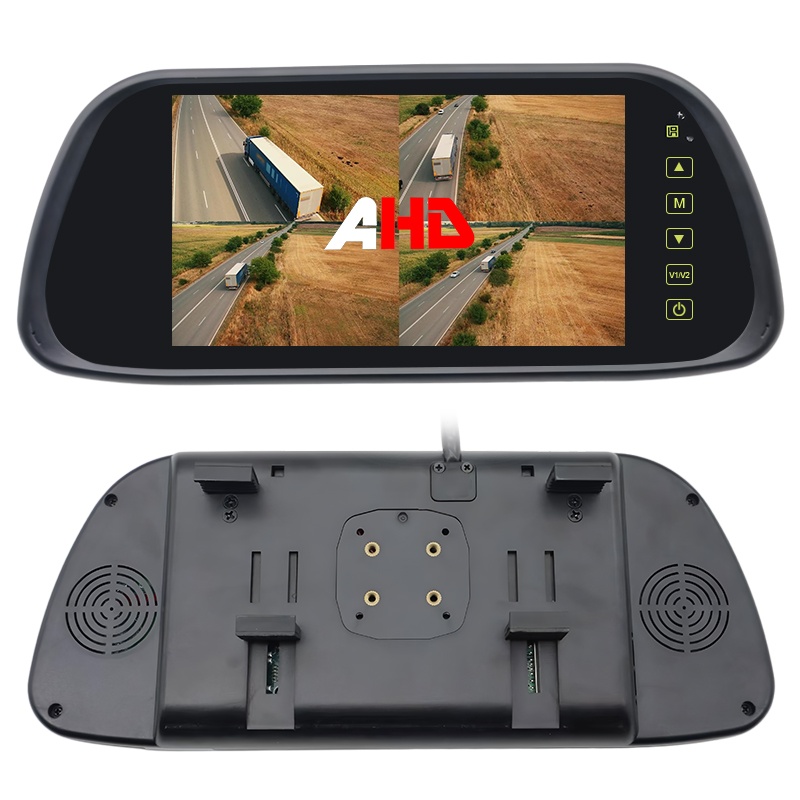 Instalasi 2 in 1 monitor kaca spion quad quad quad AHD