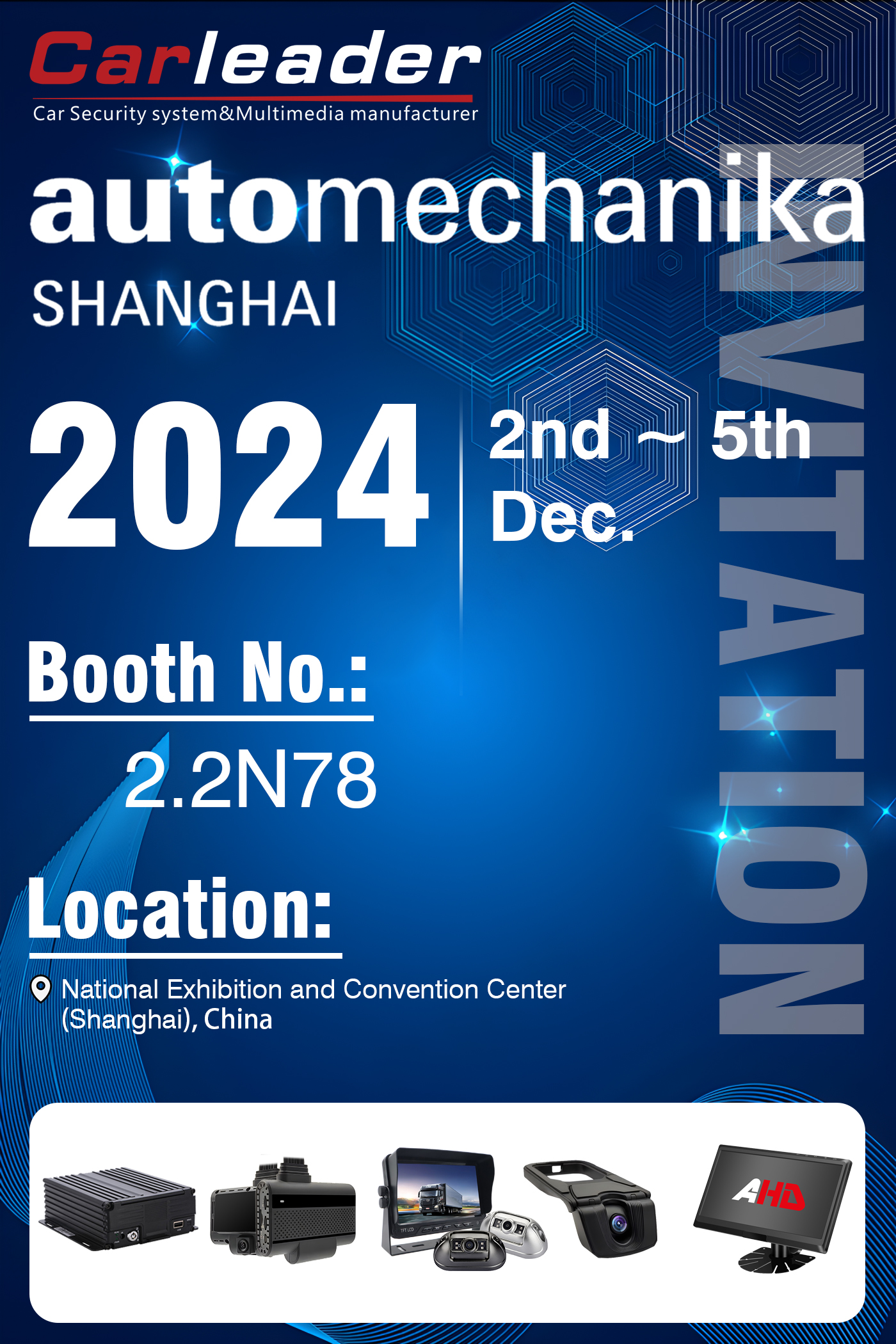 Pameran Automechanika Shanghai 2024 | Booth No.: 2.2N78, Carleader menunggu kunjungan Anda