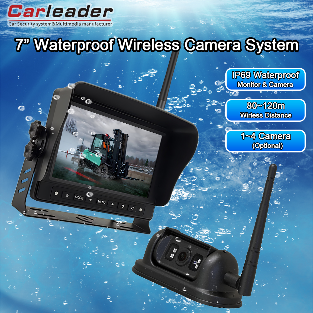 Tingkatkan kemampuan pengawasan Anda dengan Carleader 7-Inch 2.4G Digital Wireless Waterproof Monitoring System