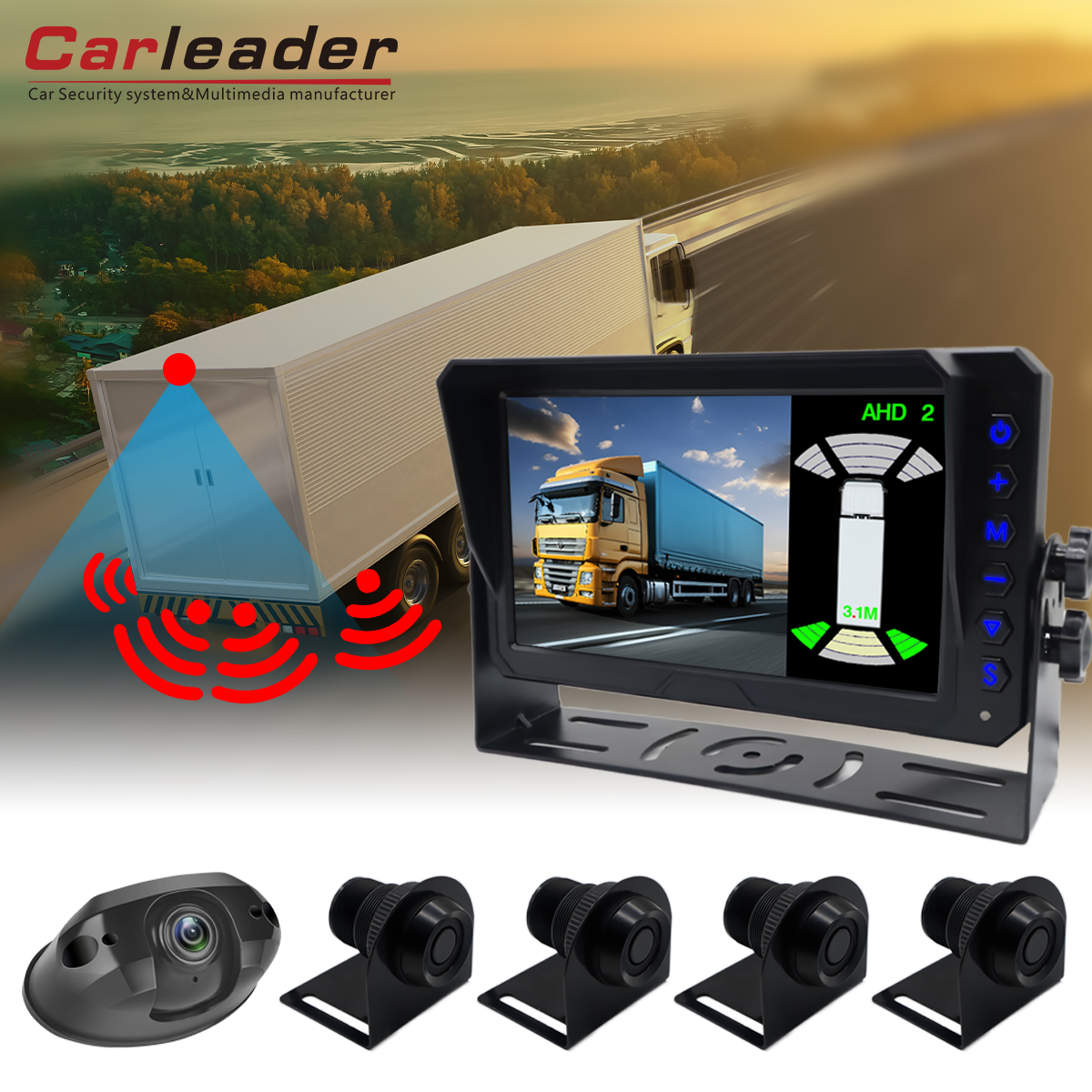 Sistem Pemantauan Pembalikan Parkir 7-Inch Carleader ---- Ideal untuk Parkir dan Pembalikan