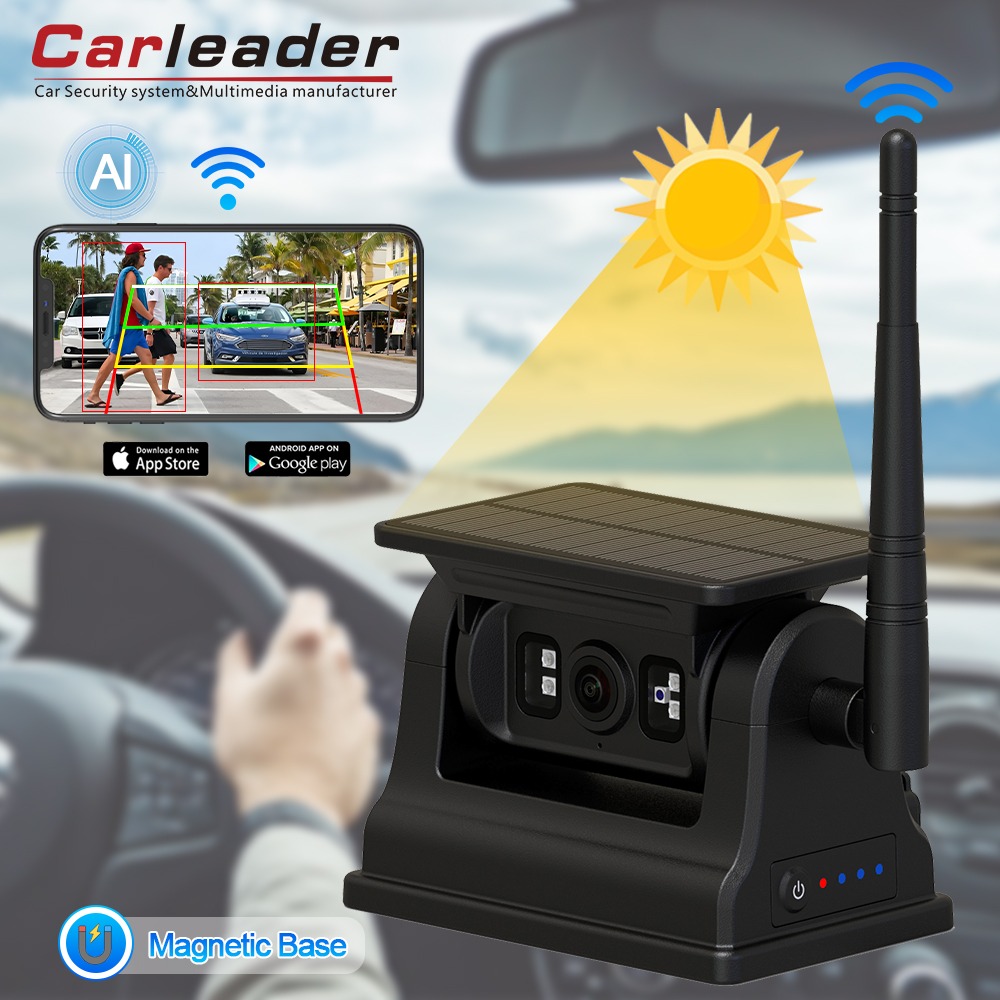 Carleader 1080P Magnetic Solar WiFi Nirkabel RV Kamera Cadangan Untuk IOS Android