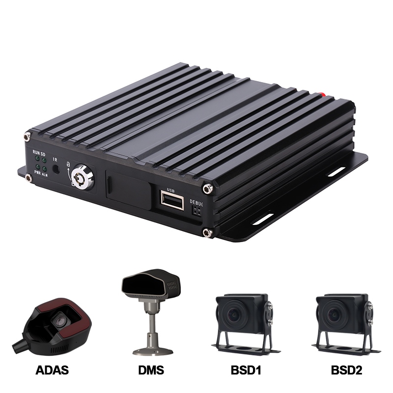 Carleader 4CH AI SD Mobile DVR Mendukung ADAS+DMS+BSD Untuk Manajemen Armada