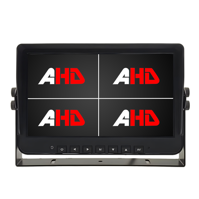 Carleader Monitor AHD Kendaraan Tugas Berat Layar Quad 4CH 10,1 Inci