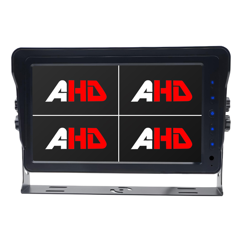 Carleader Tampilan Quad AHD 10,1 Inci Baru Monitor Truk Bus Komersial Tugas Berat
