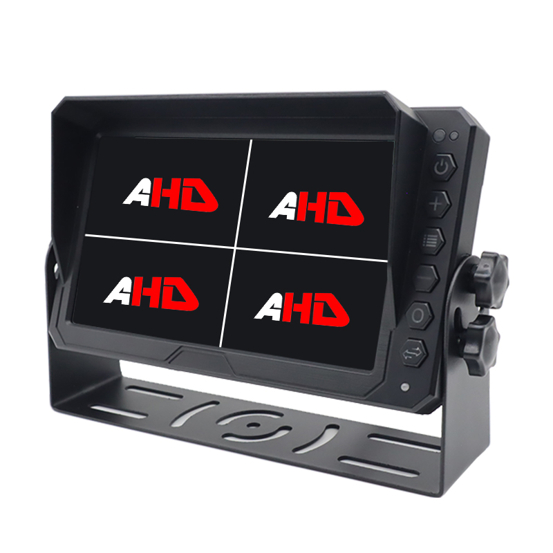 Monitor Mobil Tampilan Belakang Quad AHD 7 inci untuk Truk