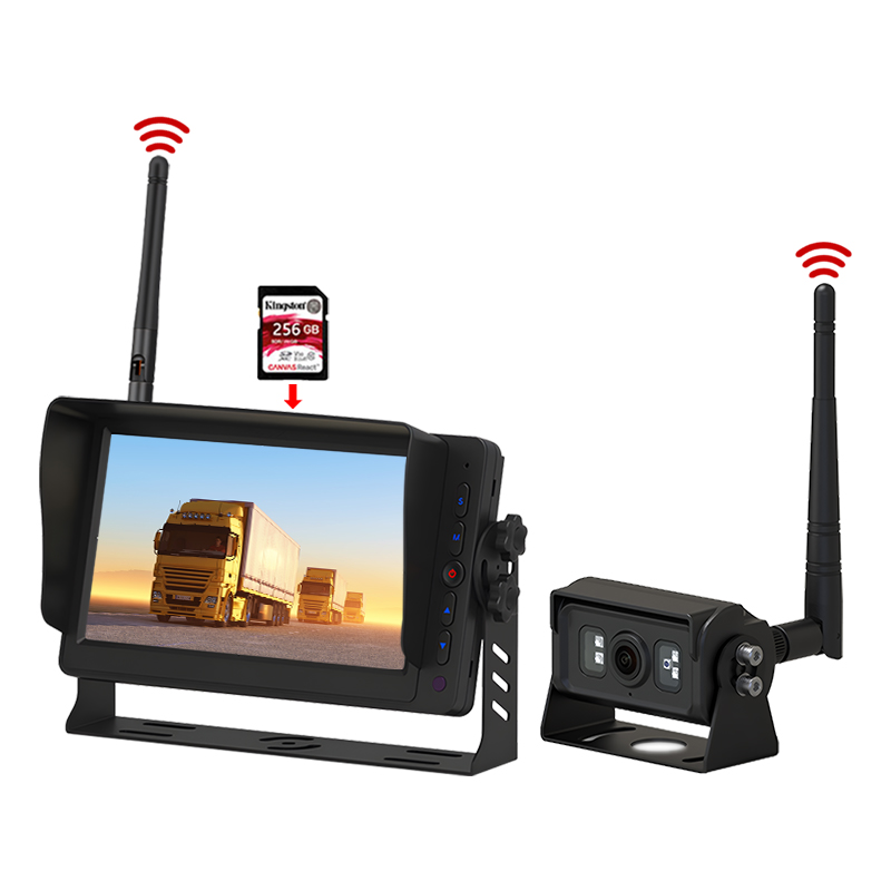 Rekaman DVR 7 Inch 2.4GHz Sistem Pemantauan Nirkabel Digital