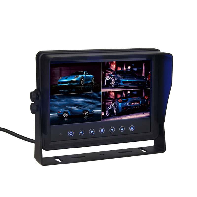 Layar Tahan Air LCD Quad Split HD 7 Inci