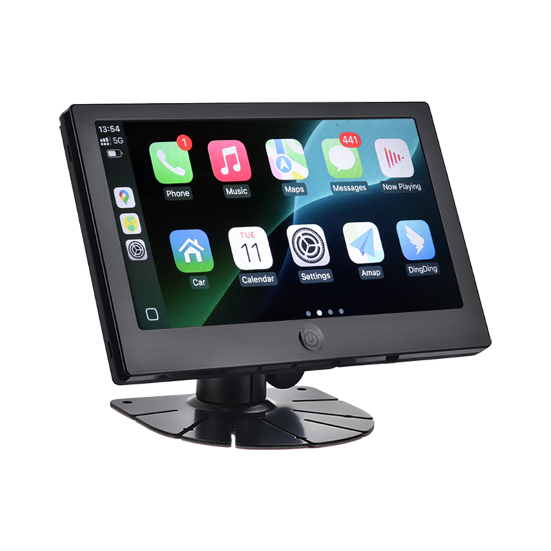 Monitor AHD Kendaraan Komersial IPS 7 Inci Mendukung CarPlay Multimedia