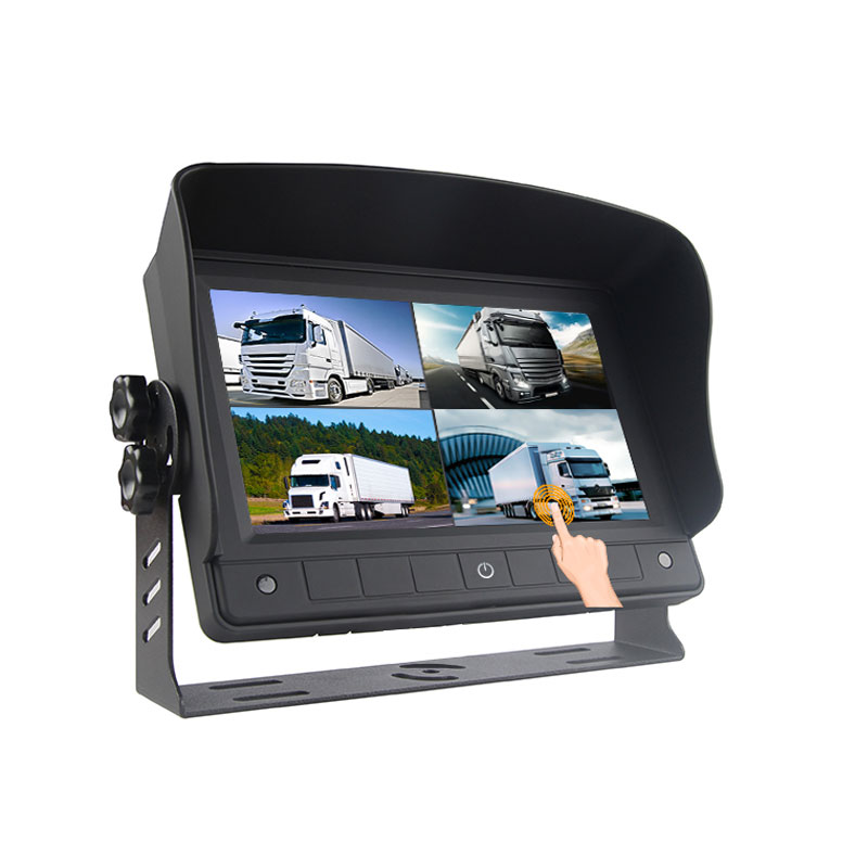 Monitor AHD Kendaraan Layar Sentuh Quad Split Display 7 Inci