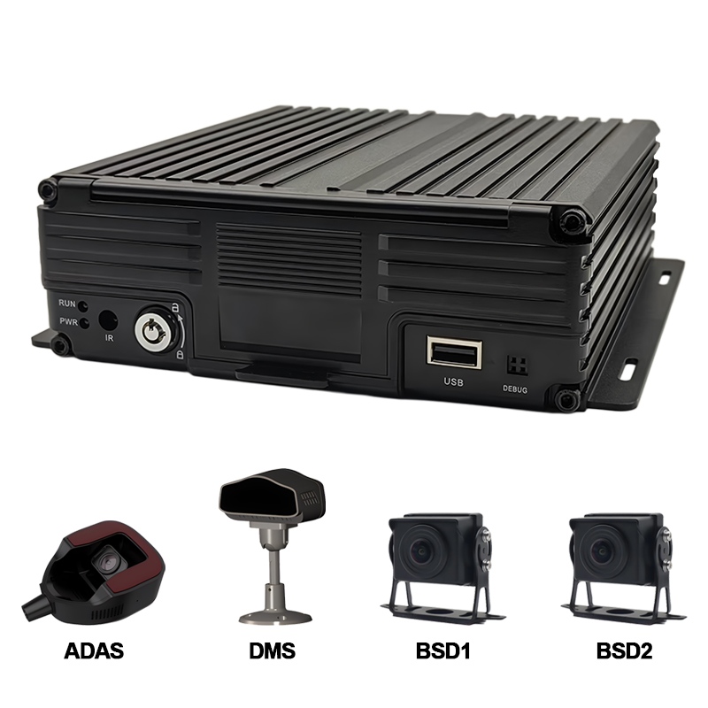 DVR Seluler 8CH AI HDD Mendukung ADAS+DMS+BSD