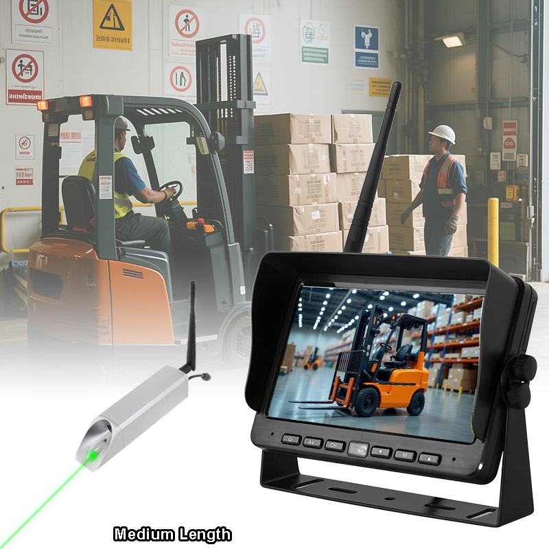 Sistem Kamera Forklift Magnetik Nirkabel Ukuran Sedang Mendukung Pemosisian Laser